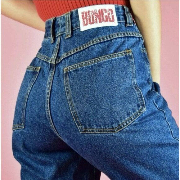 Bongo Vintage High Waist 90’s Mom Jeans Blue Deadstock Womens Size 0 NWT - Picture 1 of 11